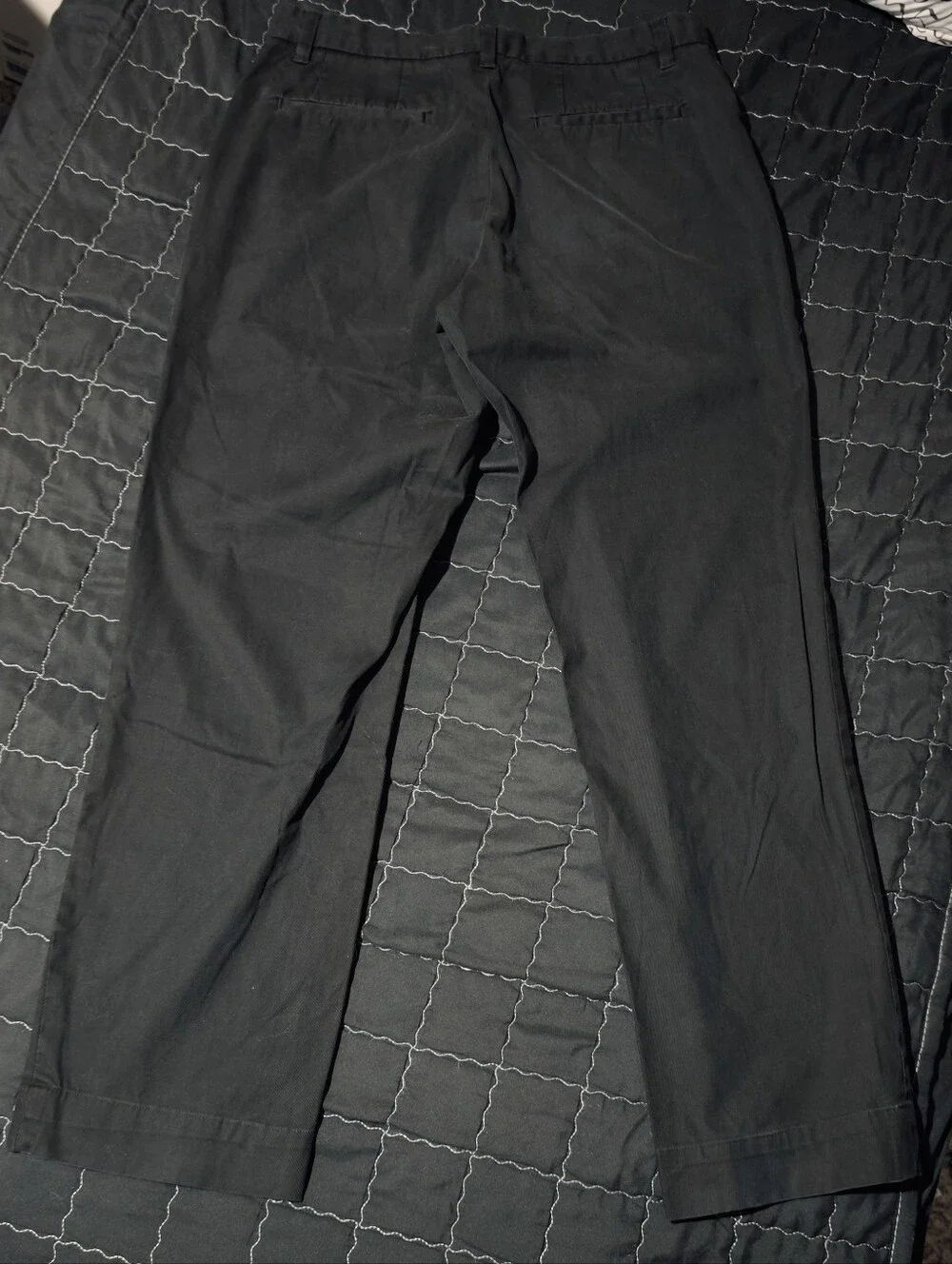 Banana Republic Men’s Black Stretch Flat-Front Chino Pants Size 33 x 32